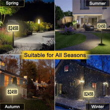 Zonne- Adresbord, Huisnummers voor Buiten Oplaadbare LED-Verlichte Verlichte Adresborden met Buiten