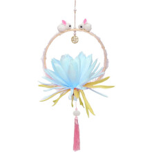 Chinese Lanterns DIY Mid-Autumn Lanterns Material Set LED Rabbit Flower Lantern for Middle Autumn Festival Decor