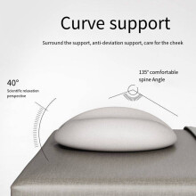 Mjuk Massagekudde Face Relax Memory Foam Relax Nackstöd Skönhetssalong Ansiktskudde för SPA U Shape Kudde Ansiktskudde Blå