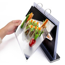 A5 T-Vormige Multi-Pagina Flip Acryl Bordhouder, Menu/Foto/Reclame/Drank Displaystandaard