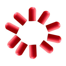 Set of 10 Silicone Drumstick Tips for Quiet Practice and Noise Reduction with Comfort Grip