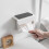 Multifunctional Tissue Box Rectangular Tissue Storage Box Bathroom Wall-Hung Sanitary Paper Box Desktop Napkin Box 5