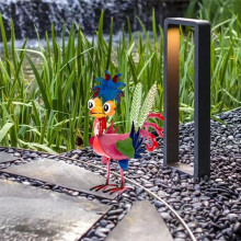 1 Pz, Gallo In Metallo Strano per Esterni, Decorazione Gallo In Metallo per Cortile, Decorazione Gallo Statua di Pollo da Giardino per Esterni