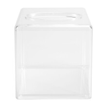 Heldere Tissueboxhouder van Acryl met Deksel, Dispenser voor Gezichtstissues, voor op Het Aanrecht, Droger van Transparant Plastic