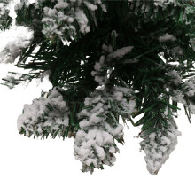 Desktop Christmas Tree Snow Flocking Artificial Christmas Tree Christmas Tree with Lamp & Wooden Base