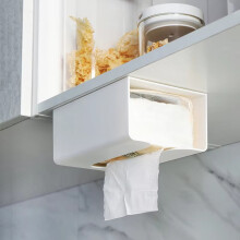 Multifunktionale Taschentuchbox, Rechteckige Taschentuch-Aufbewahrungsbox für das Badezimmer, An der Wand Hängende Damenpapierbox,