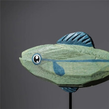 Wooden Fish Statue Nordic Home Decorations Fish Sculpture Ornaments Living Room Bedroom Restaurant Decoration D