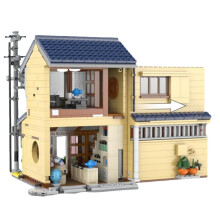 Japanese Building Blocks Set DIY Miniature Japanese Tea House Model with Detailed Design Decor