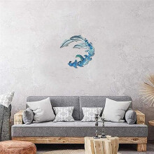 Metal Spray Wall Decor, Wall Art Decoration, Metal Spray Wall Art, Aquarium Ocean Wall Decor for Home-A