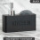 Kitchen Dish Soap Dispenser Storage Box Set Countertop Liquid Hand Refillable Bottle with Cleaning Sponge Holder 6