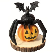 Halloween Spider Pumpkins Decorations for Fall Halloween Home Decor Tabletop PartyDecor and Holiday Decorations