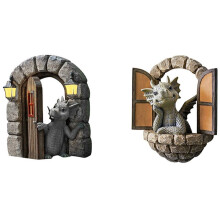 Lindo Modelo de  DragóN, DecoracióN de Resina, Colgante para el Hogar, ArtesaníA de JardíN Al Aire Libre, Regalo de DecoracióN