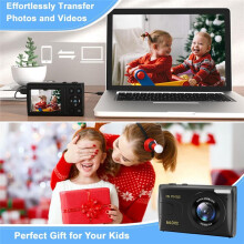 Digital Camera, 4K Children Camera for Photography, 64MP MP3 Player Camera, 2.8Inch IPS Screen, Auto Focus (Black)