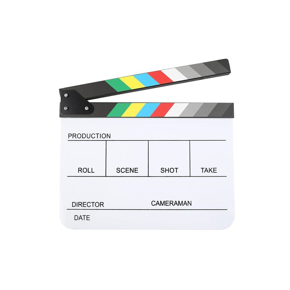 Acrylic Clapboard Dry Erase For Tv Film Movie Director Cut Action Scene Clapboard With Pen Eraser 4713970157037