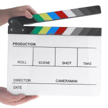 Akrylowy Clapboard Suchościeralny do TV Film Reżyser Wytnij Scenę Akcji Clapboard z Markerem
