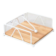 Massief Houten Tissue Houder Thuis Servet Container Goud Metalen Servet Tissue Case voor Hotel Restaurant Decoratie, C