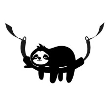 Durable Metal Sloth Toilet Paper Holder, Wall Mounted Roll Holder, Black Paper Storage, Perfect for Bathroom Decor