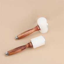 Nylon Leather Carving Hammer Handmade Leatherart Tool Silent Double Log Aluminum Alloy Handle Percussion