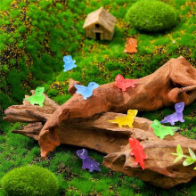 120Pcs Glow Lizard Miniature Statue Cute Resin Lizard Figure Resin Animals for Miniature Landscape Flower Pots