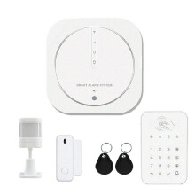Graffiti Burglar Alarm Intelligent WIFI+GSM Dual Network Alarm System Home Multifunction Screenless Alarm Host