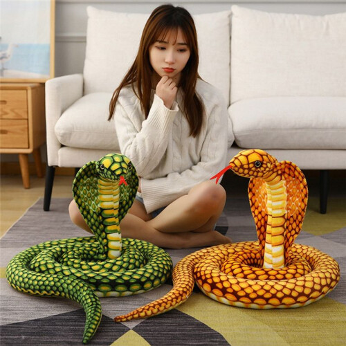 Stuffed Animal  Snake Plush Stuffed Python  Doll Prank Prop Animal Party Decoration Gift Green