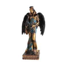 Statue Von Fortuna mit Verbundenen Augen, Antike Griechische und Römische Glücksgöttin, Vintage-Skulptur, Blaue Glücksdekoration, 35 cm