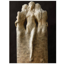 Esculturas Nórdicas de Tres Diosas, Adornos Artesanales de Resina, Adornos de Resina para Estudio de Jardín
