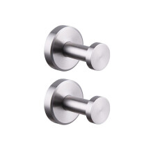 2 Haken für Dusche, Badezimmer, Küche, Glastür, Spiegel, Fliesen, Luffa, Handtuch, Mantel, Bademantel, Hakenhalter zum Aufhängen, Silber