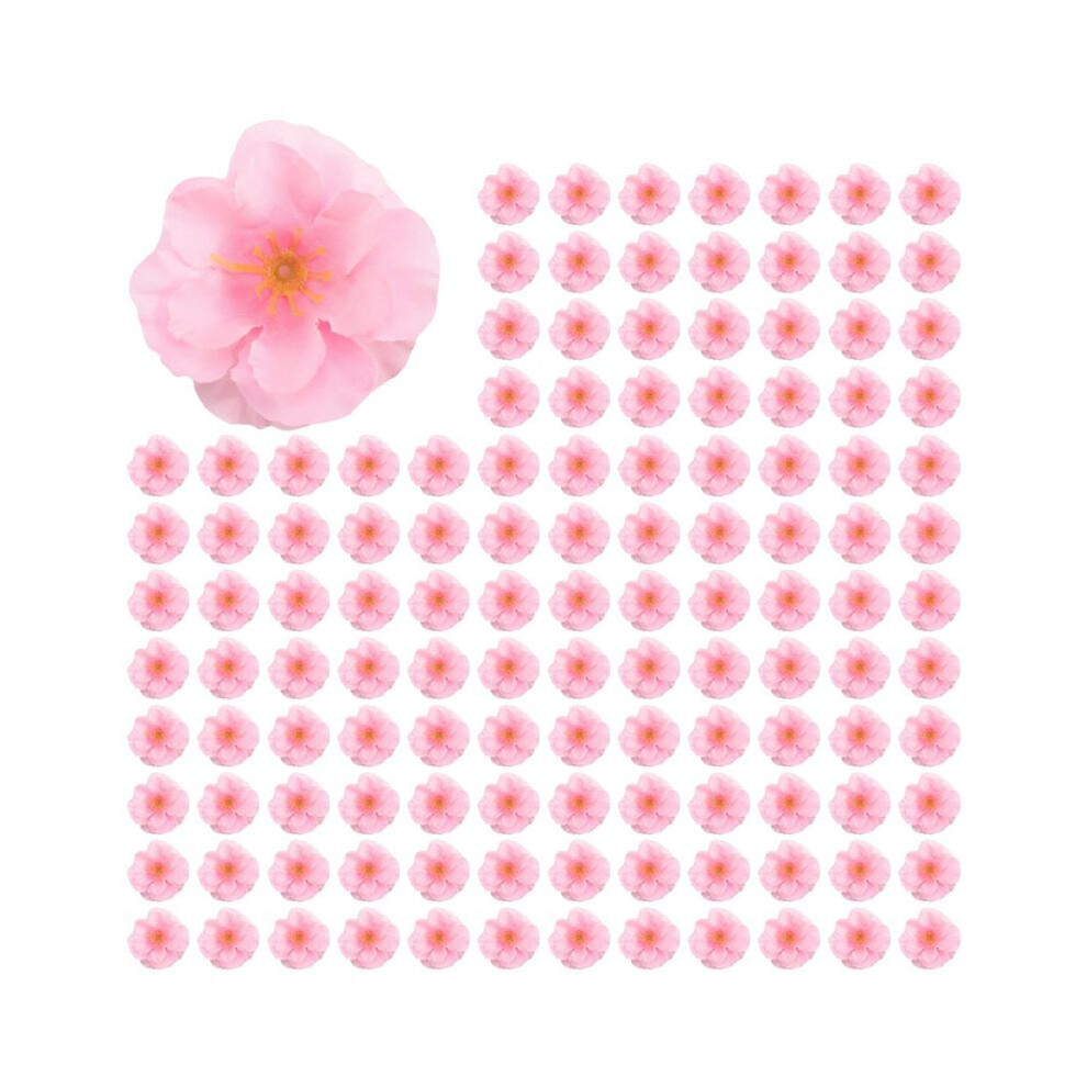 Semoic 200Pcs Artificial Flower Heads Silk Floral Petals Decor For Bridal Hair Clips Headbands Diy Accessories