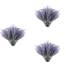 Artificial Lavender Flowers 24Pcs Fake Plants with Faux Plastic Wedding Bouquet for Table Centerpieces Home