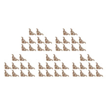 50 Pcs Wood Carving Decal Wood Carved Mouldings Corner Applique Home Door Decor Wood Carving for Door Cabinet Windows