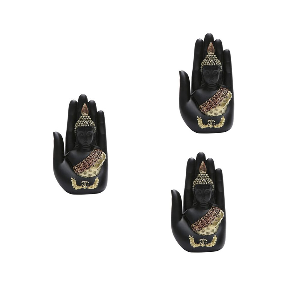 3X Thai Buddha In The Statue Figurine,Zen Buddha Sculpture-Indoor/Outdoor Decor For Garden,Patio 4713579863896