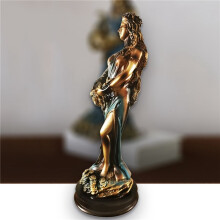 4X Blindfolded Fortuna Statue Ancient Greek Roman Goddess of Fortune Vintage Luck Sculpture Luck Decorations
