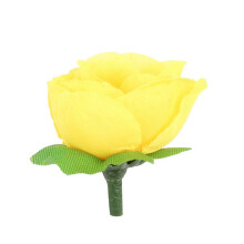 Yellow Fabric Silk Artificial Rose Flower Heads for Decoration Pack of 200pcs