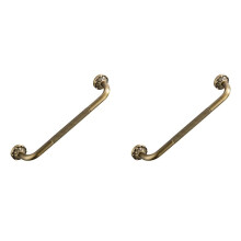 2X Antique Grab Bar Wall Mount Brass Vintage Bathroom Tub Toilet Handrail Shower Support Handle Bathroom Towel Rack