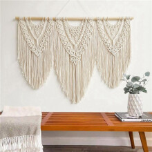 2X Macrame Wall Hanging Handwoven Bohemian Cotton Rope Boho Home Decor