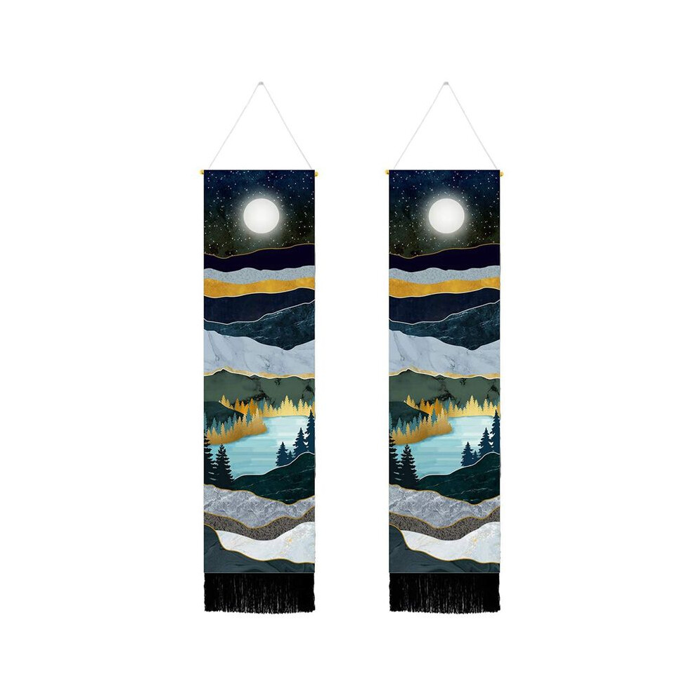 2Set Narrow Wall Hanging Long Landscape Painting Nature Landscape For Home Bedroom Vertical 6032112105131