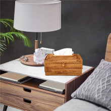 4X Papier Regal Rattan Tissue Box Elegante Dekoration Hand Gemachte Desktop Tissue Container Serviette Aufbewahrungs Koffer