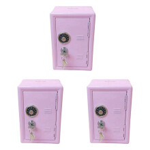 3X Kids Money Banks, Money Box Gift Safe Case Password with Key Metal Money Box Storage
