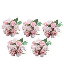 60pcs/Lots Artificial Rose Flowers Wedding Bouquet Thai Royal Rose Silk Flowers Home Decoratio(Champagne)