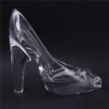 5X Crystal Shoes Glass Birthday Gift Home Decor Cinderella High-Heeled Shoes Wedding Shoes Figurines Miniatures Ornament