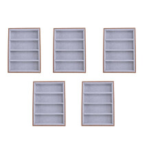 5X Sunglasses Display Glasses Cases 4 Grids Sunglasses Display Box Glasses Display Jewelry Organizer Tray - Brown
