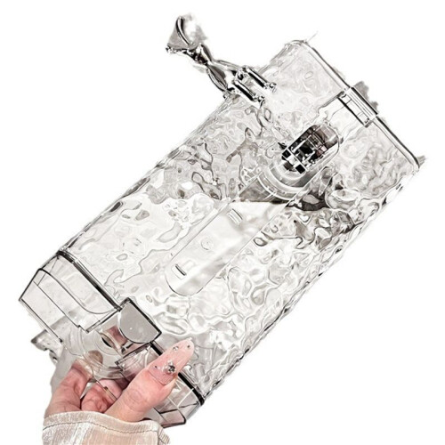 2X Self-Contained Suction Cup Corrugated Wall Organizer, Multifunctional Glacier Pattern Tissue Box, A 2
