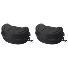 2X Protection Eva Ski Eyewear Case Snow Skiing Goggles Box Waterproof Snowboard Bag Eyewear Case Zipper Hard Box,Black