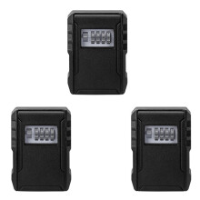 3X Metal Password Key Box Wall Mounted 4 Digits Password Storage Box Waterproof Anti Theft Safe Lock