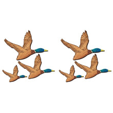 6X 3 Size Mallard Duck Wall Art Wooden Ducks Wall Decor Rustic Flying Birds Wall Decor Carved Wood Wall Art for Home