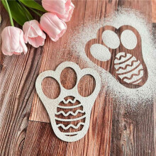 2X Easter Rabbit Foot Print Stencil Floor Bunny Foot Print Template Reusable Stencil