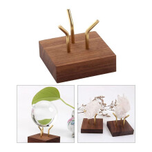 4 PCS Display-Ständer Walnuss-Basis Kristall-Display-Halter für Coral Geodes Rock Mineral Achat Small Collectibles