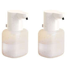 2X Automatic Soap Dispenser Touchless Foaming Soap Dispenser 550ml USB Rechargeable Adjustable Foam Soap Dispenser White