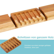 2X Soap Dish with Slanted Waterfall Design, Bar Soap Holder Teak Wood, Soap Saver for Shower,Bathroom, Sink, Kitchen